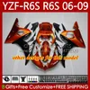 Motorradverkleidungen für Yamaha YZF R6 S 600 CC YZF600 YZF-R6S 2006 2007 2008 2009 Karosserie 96Nr