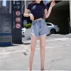 Vrouwen Plus Size Vintage Kwastje Klinknagel Gescheurd Losse Hoge Taille Korte Jeans 4XL 5XL Streetwear Sexy Vrouw Denim Shorts vrouwen