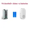 Sonnette sans fil 720P EKEN V6 WiFi Smart Doorbell Caméra vidéo Stockage en nuage Sonnette de porte Sécurité à domicile Interphone de maison Audio bidirectionnel en temps réel Vision nocturne