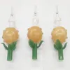 DPGHS028 Kit collettore in vetro da 4,5 pollici con design a forma di ananas fumante con punta in quarzo da 10 mm e clip in plastica