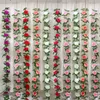 Flores decorativas grinaldas 220cm seda rosa flor artificial festão planta falsa videira cenário de casamento arco decoração home jardim pendurado arran