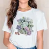 T-shirts T Shirts For Women Dandelion Watercolor Printing Summer Autumn Womens Stylish Top Ladies Print Lady Girl Tee T-Shirt Women's