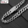 TOPGRILLZ 20mm Full Iced Out Heavy Cuban Chains Necklace Prong Setting Necklace Mens Hip Hop Bling CZ Rapper Necklace Jewelry X0509