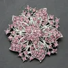 Silber Kristall Strass Broschen Frauen Mode Baufinia Blume Brosche Pins