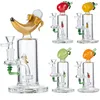 Heady Glass Bong Banana Shape Hookahs 오일 Dab Rigs 샤워 헤드 Perc 물 파이프 14mm 그릇이있는 여성 공동 독특한 봉도 또한 파인애플 복숭아를 판매합니다.