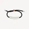18k White Gold Platedi ID IdentificationCharm Bracelet for women Stainless Steel Hemp Rope Bangles men Woman Fashion Accessories W6686948