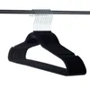 Sammet hängare passar icke-glidande sammet-hängare 360 ​​graders svänghake stark hållbar hängare för kappor byxor klänning kläder sn2889