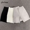 Najwyższej jakości Celebrity Gray Black White Elastyczne Bandaż Rayon Bandaż Krótkie spodnie Moda Bodycon Sports Sports 210719