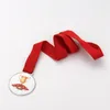 Personalized Gilded Medals Favor Sublimation Straw Pattern Design Medal Marathon Prizes with Lanyard