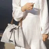 Borse portaoggetti Prodotto Borsa con coulisse in tinta unita Borsa portatile da donna a spalla Shopping Casual All- Handbags Organizer da viaggio