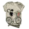 Tshirt Women Plus Size Short Sleeve 3D Animal Printed O-neck Tops Tee T-shirt Top Haruku T Shirt