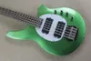 Guitare basse électrique verte à 5 cordes, 24 frettes, avec Pickups actifs, Pickups HH, personnalisable