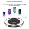 Qi Wireless Charger Crystal Round Charging Pad Docking Dock Station per IPhone 13 12 11 X 8 Plus per Samsung Galaxy Note 20 S21 Ultra Plus S8 con scatola al minuto