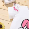 Mudkingdom Cute Girls Clothes Sets Candy Rabbit 2Pcs Kids Girl Skirt Outfit White Pink 210615