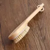 Brosse de bain à poignée incurvée, peut être suspendue, poils naturels, salle de bain, Massage complet du corps, brosses de nettoyage