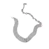 Chokers 2021 Rhinestone Choker Halsband Kvinnor Bröllop Silver Color Crystal Chain Punk Gothic Jewelry Collier Femme Riverdale