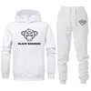 Men's Hoodies Sweatshirts Orange Hoodie Brand Letter Printed BLACK BANANAS Two Pieces Sets Hooded Tracksuit Men/women Sportswear Hoodies+sweatpants Jogg 363