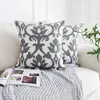 45X45cm luxury embroidery gray Throw Pillow solid color nordic Cushion decorative Super Luxury Soft Pillow sofa cushion 210716