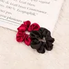 Satin Silk Scrunchies Kvinnor Elastiska Gummi Hårband Tjejer Solid Ponytail Hållare Slips Rope Tillbehör