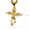 Collana Angelo Religioso Per Donna Uomo Catene Vintage Oro