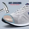 Larnmern Mäns Arbetssäkerhetsskor Stål Toe Konstruktion Sneaker Andningsbar Lättvikt Anti-Smashing Anti-Static Non-Slip Shoe 210820