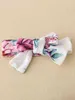 Baby Ruffle Trim Tee Pantaloncini con stampa floreale con fascia SHE