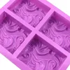 4 Wave Spray Silicone Hand Soap Cake Mold DIY Baking Mould Dessert Decoration Accessories Bakery Supplies1105746