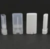 1200pcs 15ml(15g) Portable DIY Plastic Empty Oval Lip Balm Tubes Bottle Deodorant Containers Clear White Lipstick Fashion Cool Lip-Tube SN5572