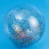 Décoration de fête donner LnflatorSuper Transparent PVC gonflable Sequin ballon de plage eau jouet Po Prop piscine Party180