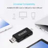 2021 Lecteur de carte SD Lecteur de carte USB C 3 en 1 USB 2.0 TF / Mirco SD Lecteur de carte mémoire intelligente Type C OTG Flash Drive Cardreader Adapter