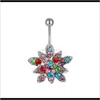 & Bell Drop Delivery 2021 D0029 ( 1 Color) The Nice Style 008-01 Belly Button Rings Mix Colors Piercing Body Jewelry Navel Ring Pe2Gw