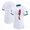 Camiseta de béisbol personalizada 2021 All Star Game White Flexbase, bordado de doble costura, camisetas para hombres y mujeres para jóvenes