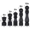Salt And Pepper Mill Wood Manual Shakers With Adjustable Ceramic Grinder Spare Rotor - Kitchen Accessories 210712