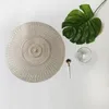 Guld Silvery Round Placemats Kitchen PVC Isolated Mats For Dining Tables Drink Coasters Coffee Cup Pad Home Restaurant Decor PA292N