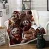 est Horror Movie Child of Play Character Chucky Blanket Gothic Sherpa Fleece Wearable Throw Microfiber Bedding 001 2111013706304