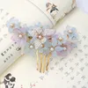 Handmade Crystal Pearls Flower Combs Traditional Chinese pins Clips Headbands for Women Bride Wedding Hair Jewelry