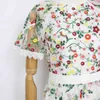 High Quality Fashion Runway Dress Women's Summer Short Sleeve Gauze Embroidery Lace Flower Vestidos 210520