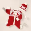 Ma&Baby 0-18m born Infant Baby Girls Boys Christmas Costumes Knitted Long Sleeve Deer Romper Jumpsuit Warm Xmas Clothes DD43 211101