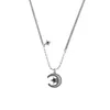 Srebrny naszyjnik dla kobiet Kreatywne retro księżyc Księżyc Hip Clavicle łańcuch kreatywności biżuterii Hurtowe łańcuchy hurtowe