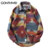 Gonthwid Hip Hop Tie Dye Snap Button Shirts Mannen Mode Casual Streetwear Jurk Shirt Jassen Mannelijke Hipster Shirts Tops 210628