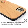 Miljövänliga telefonfodral för iPhone 6S 7 8 Plus 11 12 13 Pro X XR XS Max 2023 Fashion Cherry Wood TPU Blank Back Cover Shell Top-Selling