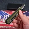 High Quality Flipper Folding Knife D2 Stone Wash Blade G10 + Stainless Steel Handle Ball Bearing Fast Open EDC Pocket Knives