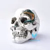 Vintage Crystal Ball Stand Stand Room Decor Snake Skull Sphere Titulaire