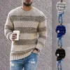 blusas para homens padrão pulôver vintage knittwear o-pescoço camisola homens streetwear hip hop hop oversize casual retro y0907