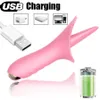 Rechargeable 10 Vibration Modes Tongue Cunnilingus Massager Licking Clitoris Stimulation Tightening Pussy Sex Toys for Women P0816