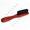 Hair Brush Beard Brushes MOQ 100 PCS Custom LOGO for Facial / Head Hairs Red Wood Long Handle with Natural Boar Bristles