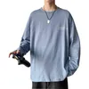 Mäns Bomull Mode T-shirt Full Sleeve Man Stora Tee Shirts Mens Sommar Tshirts 5XL Casual T Shirt Tee For Man Streetwear H1218