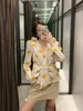 Fashion Polka Dot Bow Shirt Women 2021 Long Sleeve V-neck Puff Shoulders Tops Female Elegant Print Office Blouse Blusas