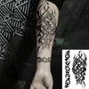Wodoodporny tymczasowy tatuaż naklejka na stref kod kreskowy Linia Fałszywe tatuaże lampa błyskowa tatoo tylna noga ramię ramię dla mężczyzn kobiety