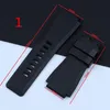 Watch Bands For Bell 34 X 24mm Silicone Rubber StrapBand Ross BR01 BR03 PVD Clasp Black Coffee Gray7774655